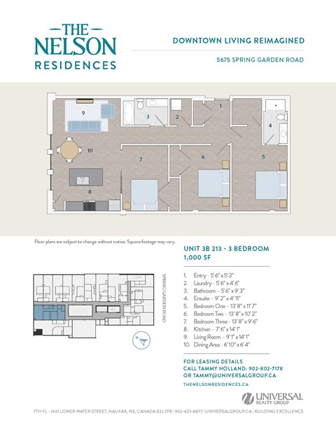 Floor plan for 3 beds, 2 baths, 1200 sqft